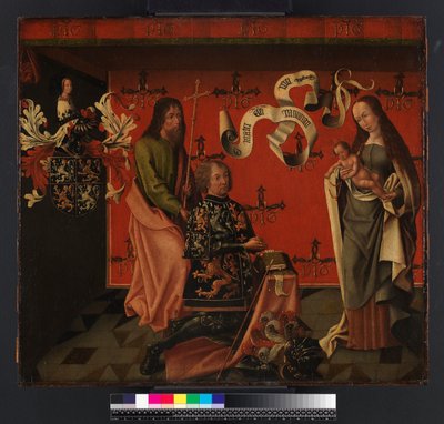 Portrait of the Chevalier Philip Hinckaert and St. Philip the Apostle, Before the Virgin and Child by Brabant School
